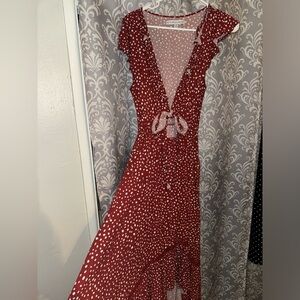 Maxi high-low dress from boot barn. Super cute with boots and heels.
